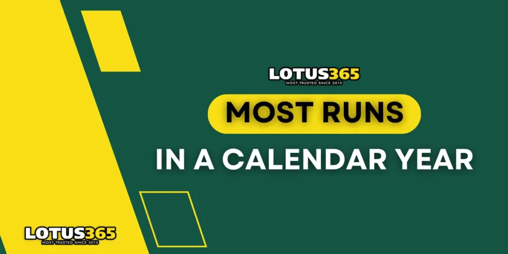 most runs in a calendar year